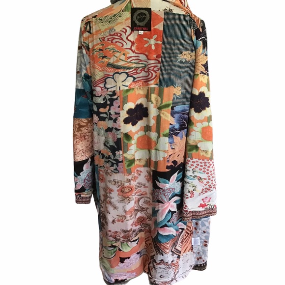 Johnny Was BIYA Dana Patchwork Hoodie Duster Large - Picture 8 of 13